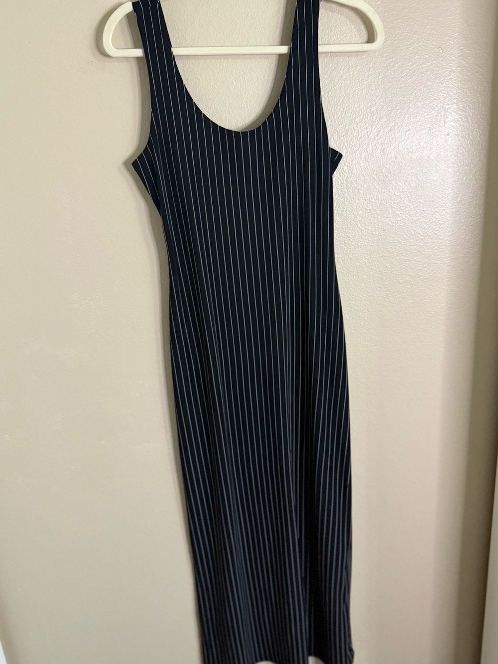 Vintage Joule Navy Pinstripe 90’s Maxi Tank Dress